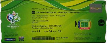 World Cup 2006 Ticket