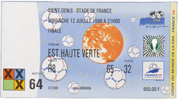 World Cup 1998 Ticket